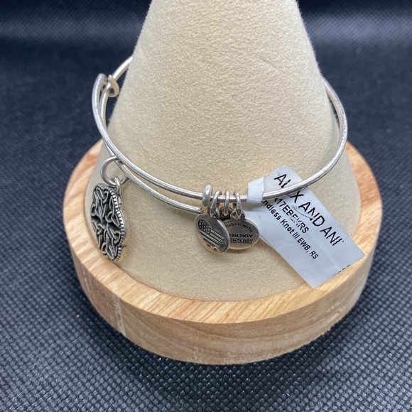🩶ALEX AND ANI🩶Endless Knot Bangle Bracelet in Rafaelian Silver/NWT - Picture 4 of 9